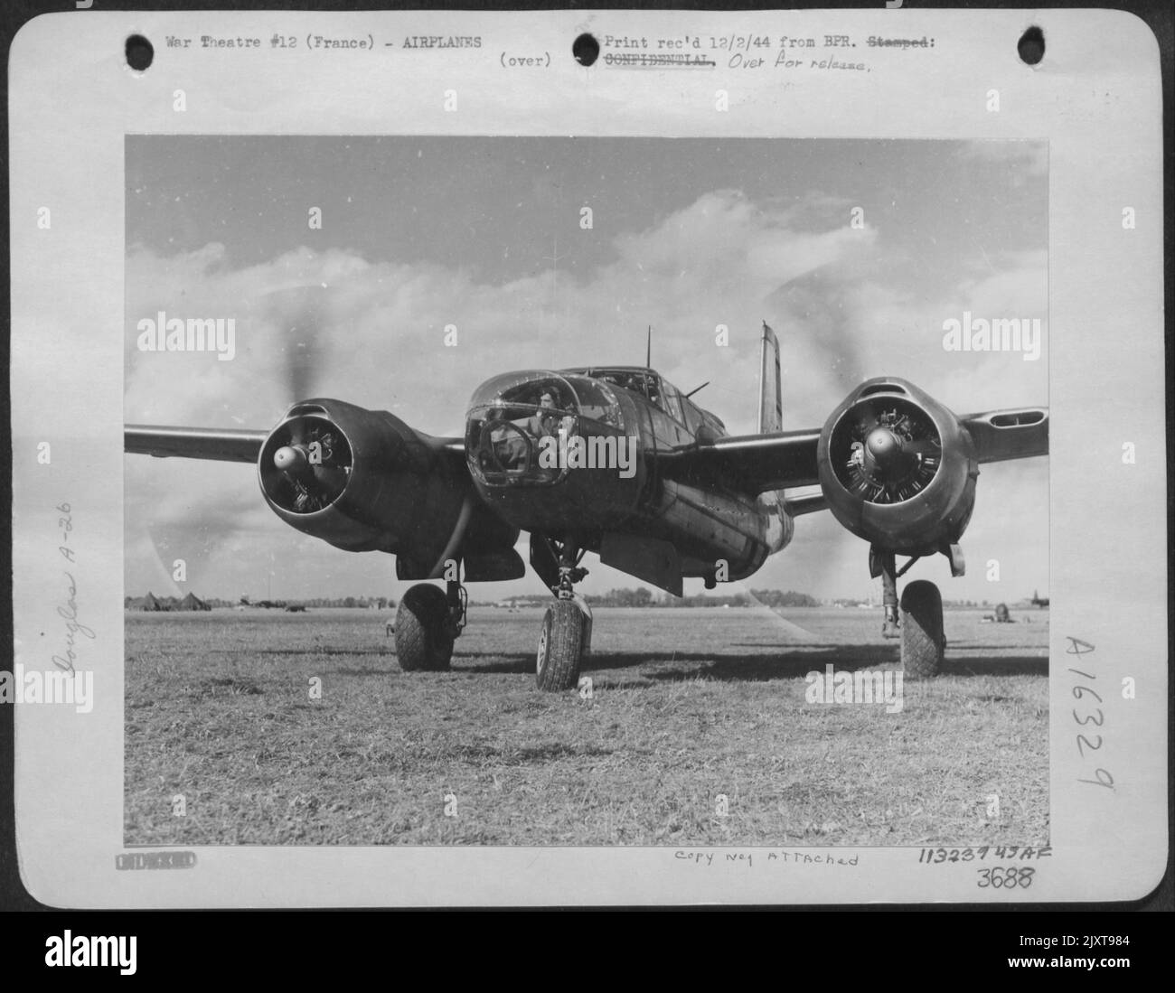 The Glass Nose Model Douglas A26 "C" Warms Up Its Engines Before A