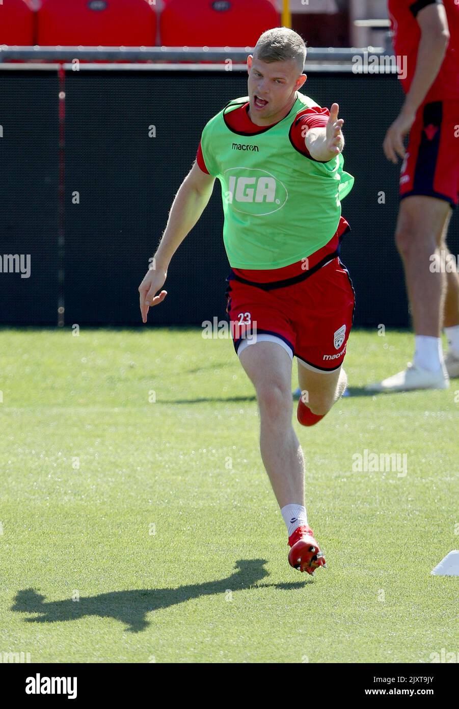 Jordan Elsey during Adelaide United training at Coopers stadium in