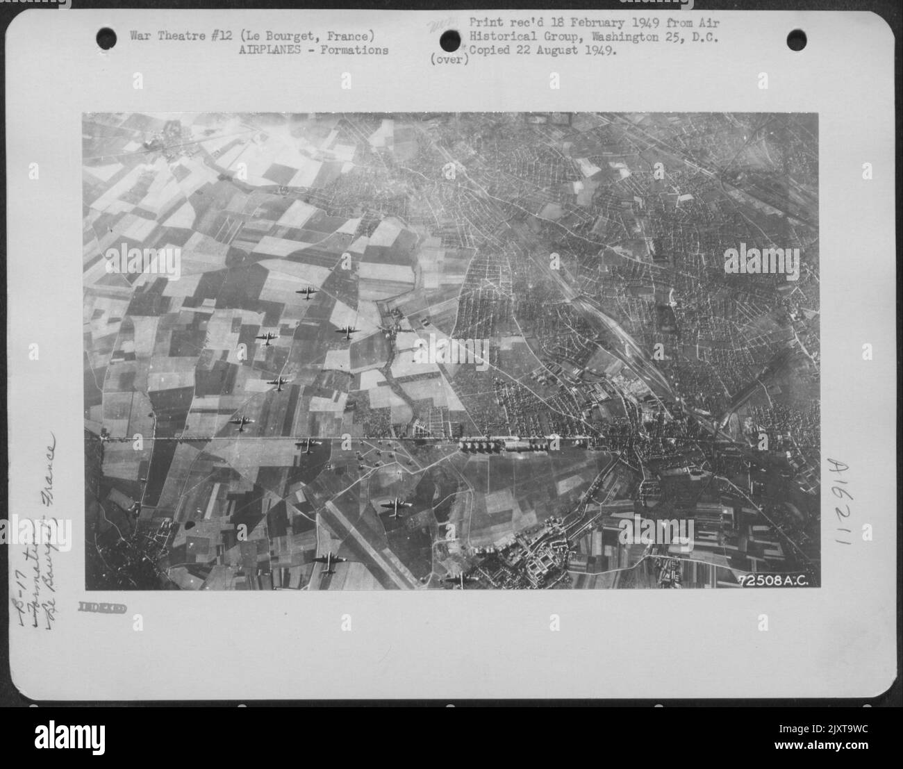 A Formation Of Boeing B-17 Flying Fortresses Drone Over The Target Area