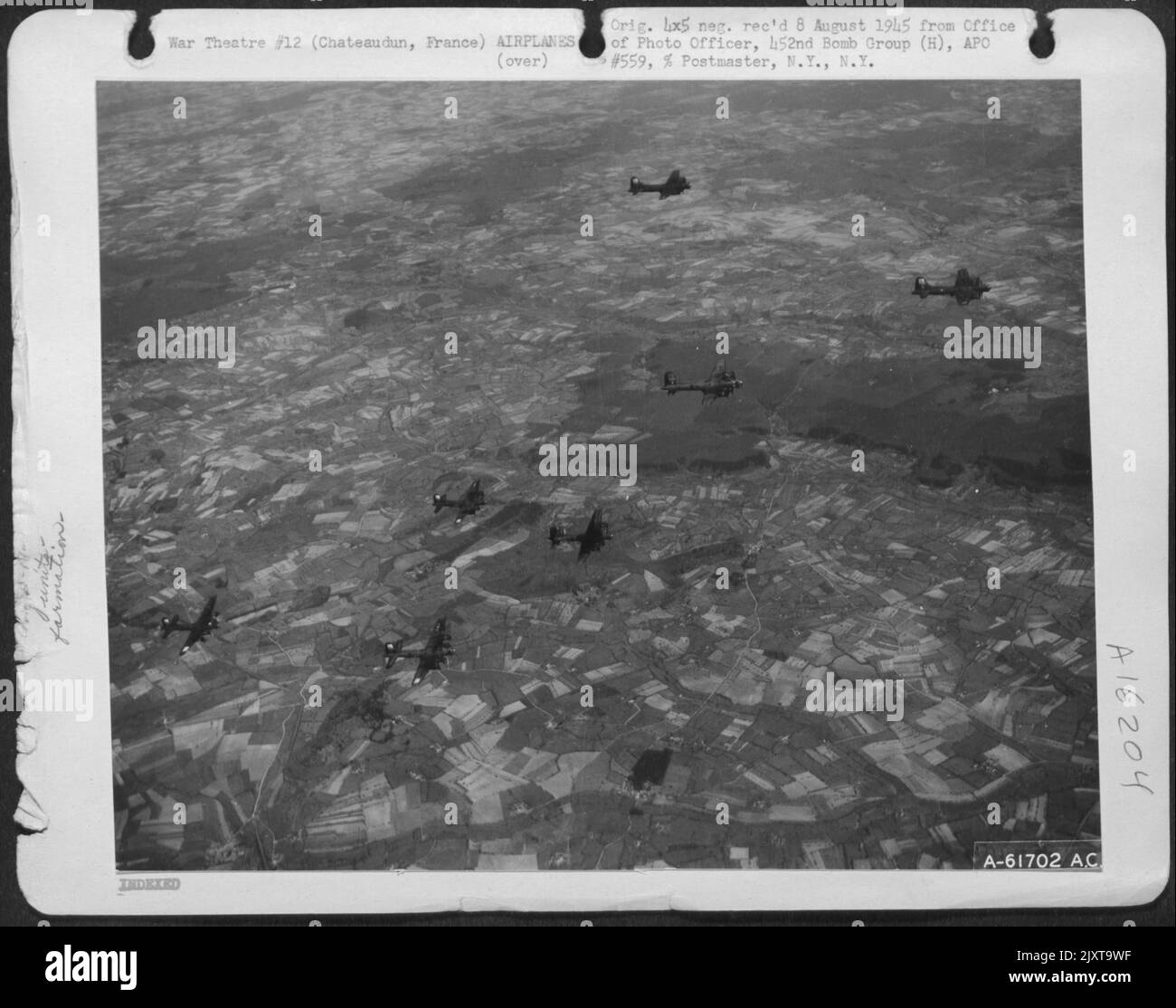 Boeing B17 Flying Fortresses Of The 452Nd Bomb Group Wing Their Way