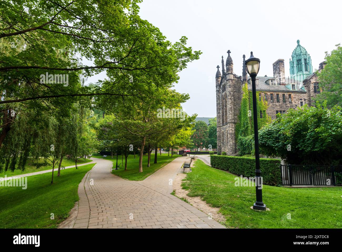 Philosopher's Walk, University of Toronto. Trinity College. Toronto, Ontario, Canada. Stock Photo