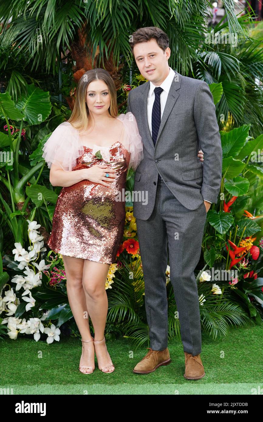Billie Lourd (left) and Austen Rydell attend the world premiere of ...