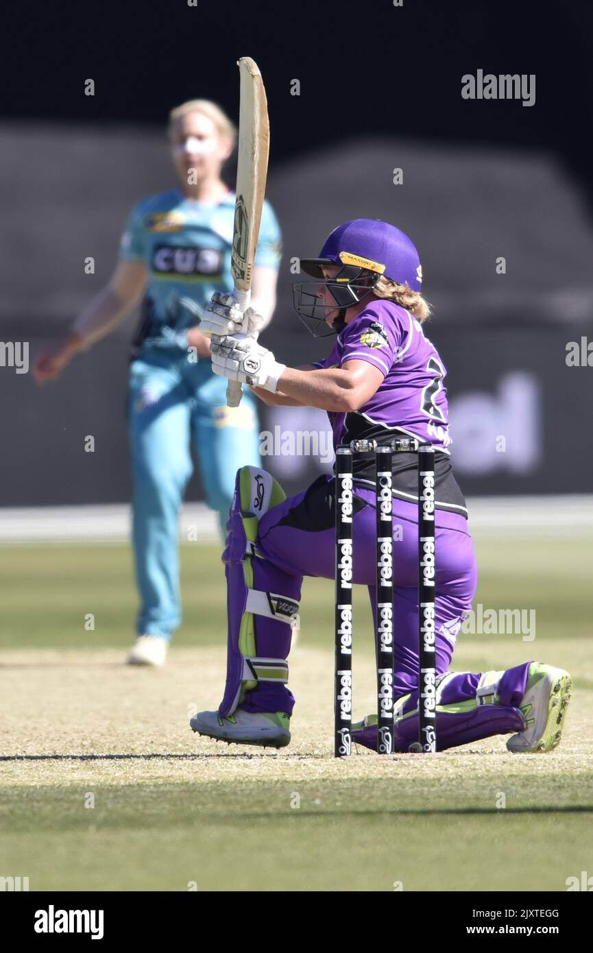 Corrine Hall batting during the Women's Big Bash League (WBBL) match