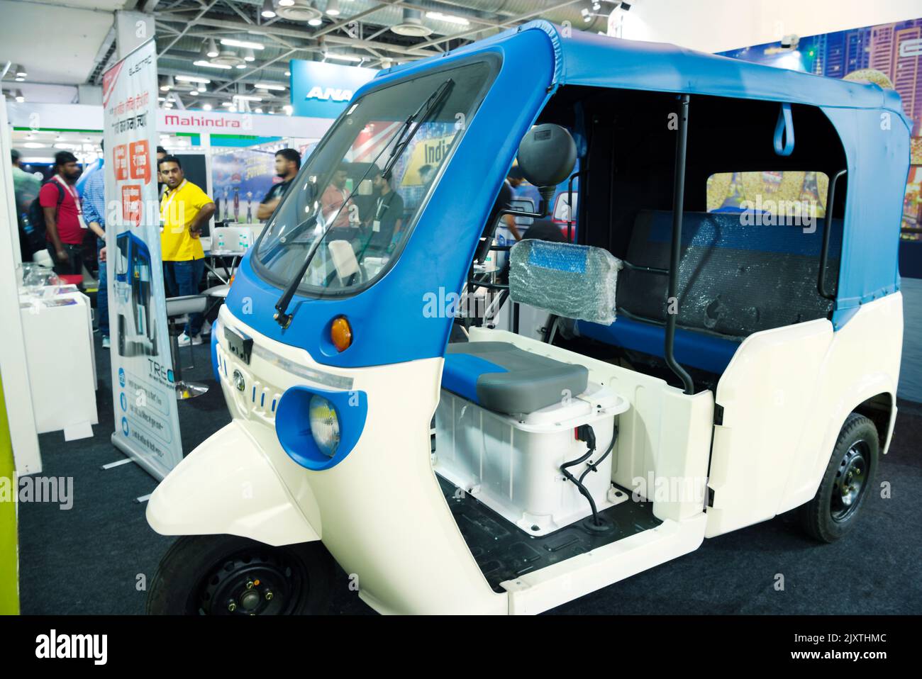 GREATER NOIDA, INDIA SEPTEMBER 7, 2022 Mahindra Treo electric auto e