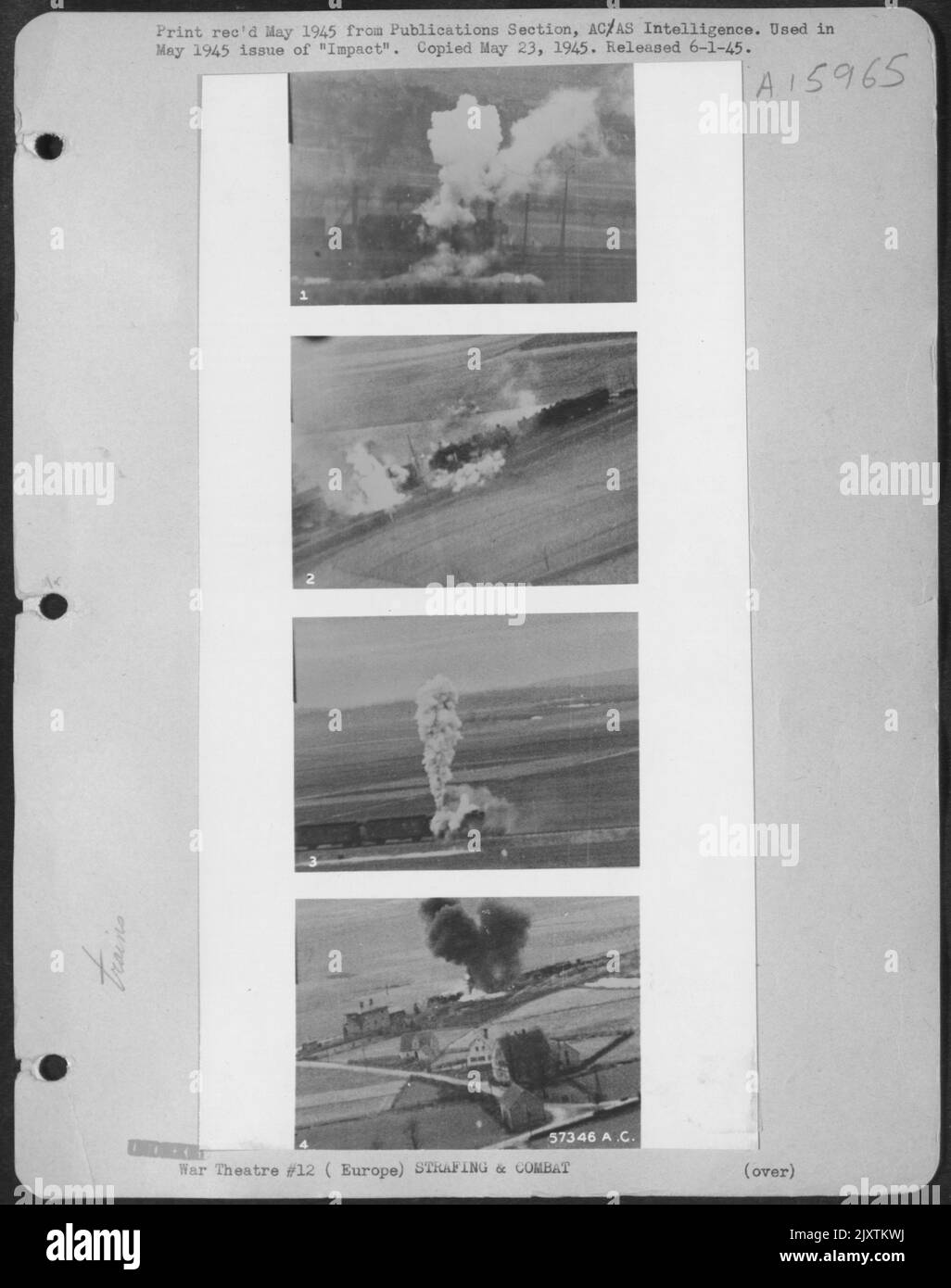 German Locomotives Spewing Steam And Smoke Are Shown Here In Four