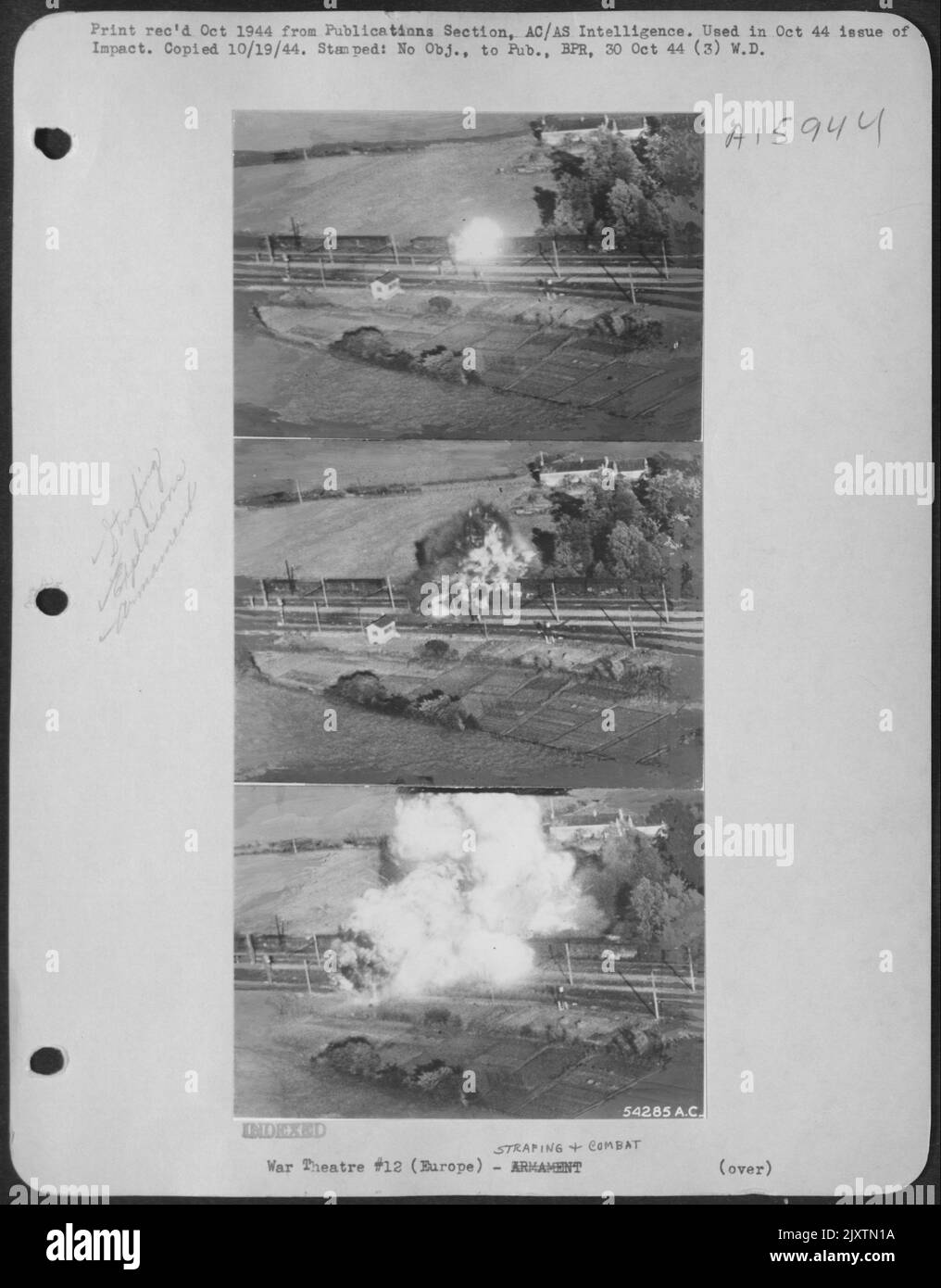 Europe-Ammunition trains have been special targets of strafing fighter