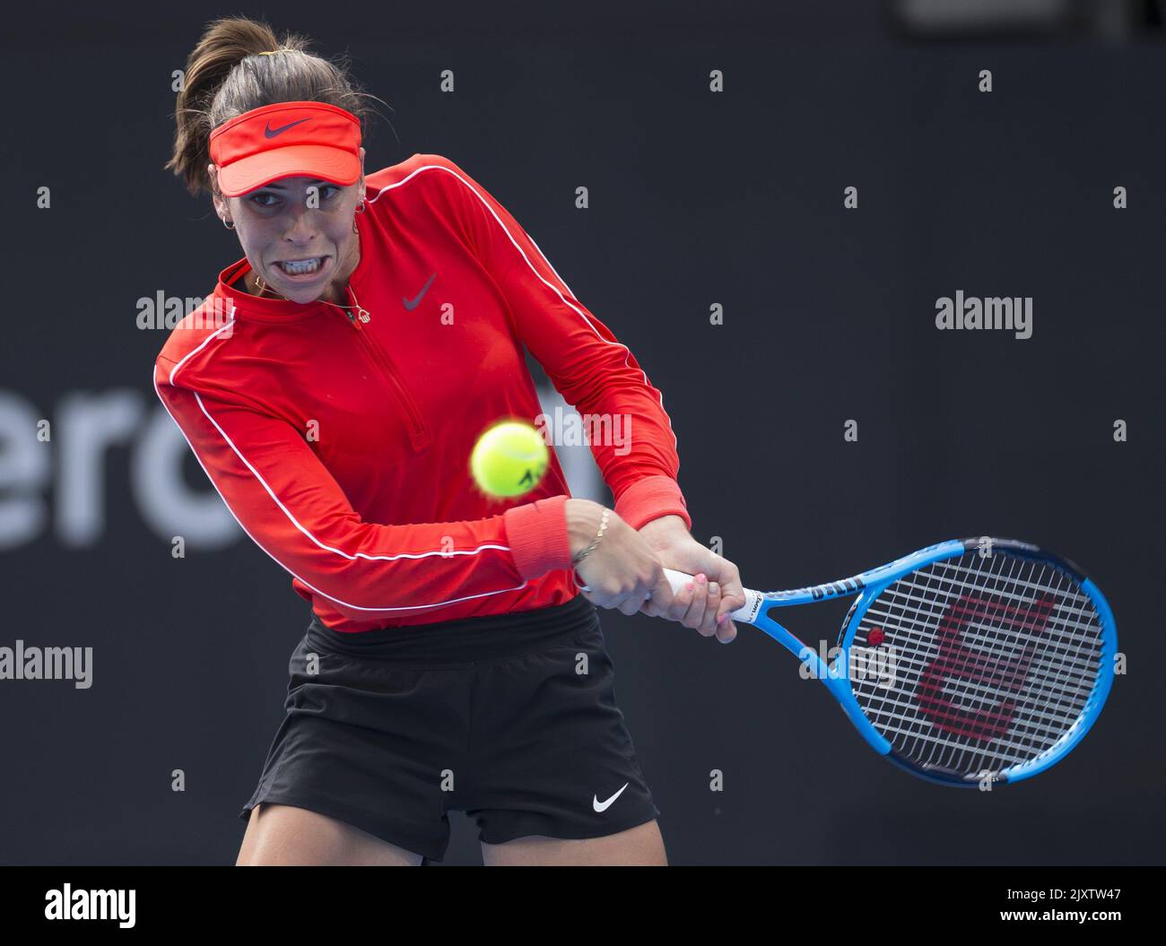 Ajla Tomljanovic of Australia during her first round match against