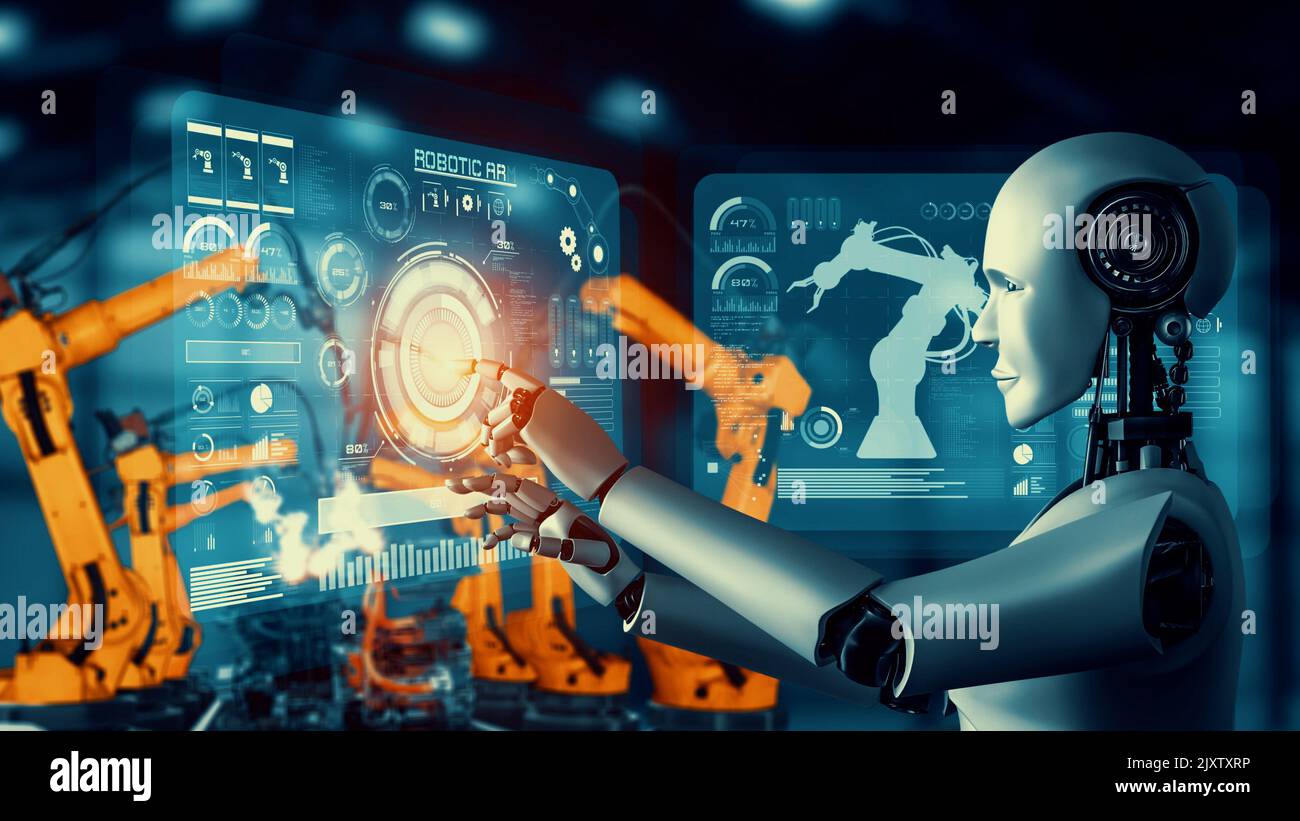 Cybernated industry robot and robotic arms for assembly in factory