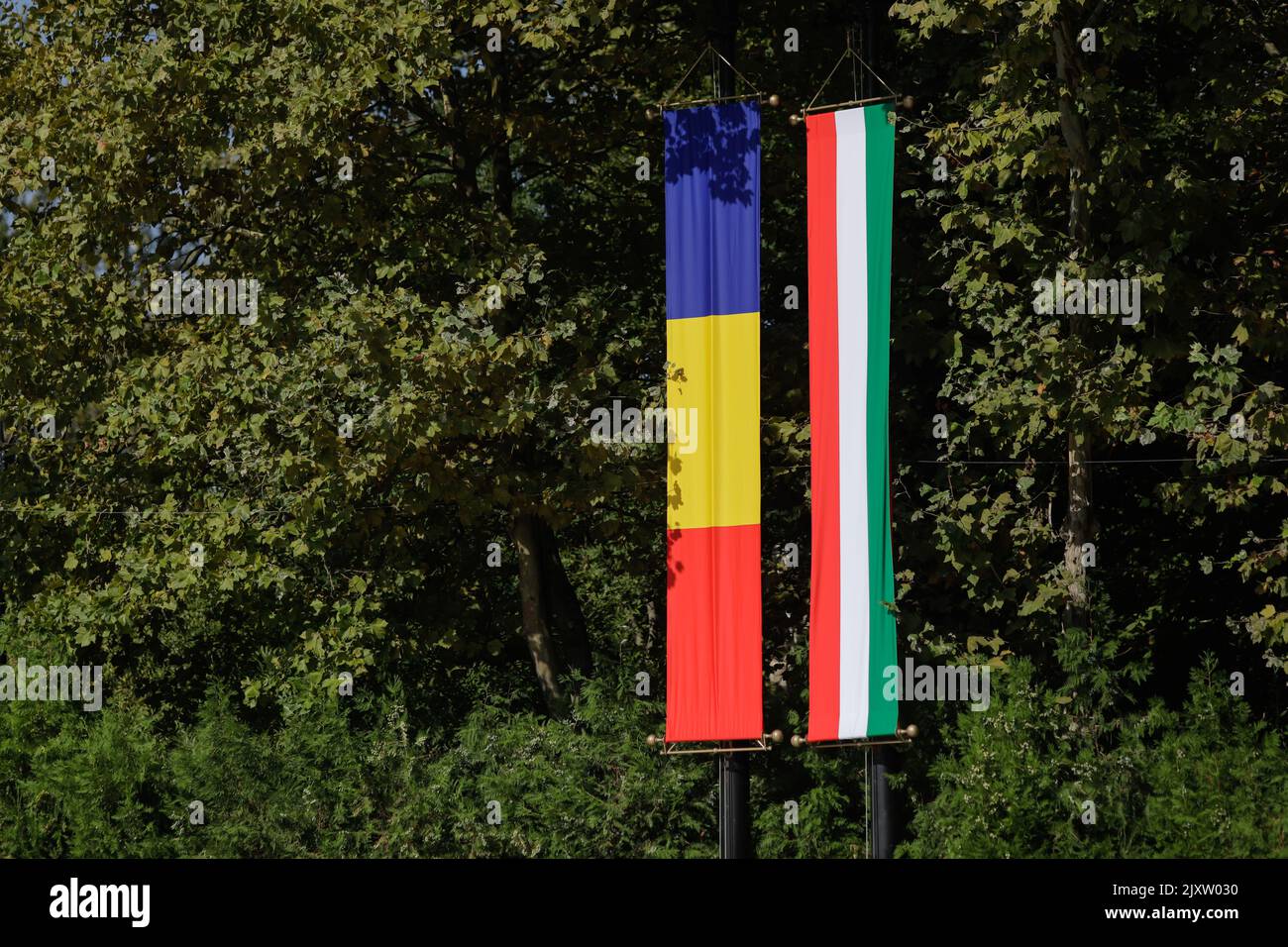 3 Rotary Club Banners / Bannerettes: Slatina Romania, Romanian Flag &  Rotherham