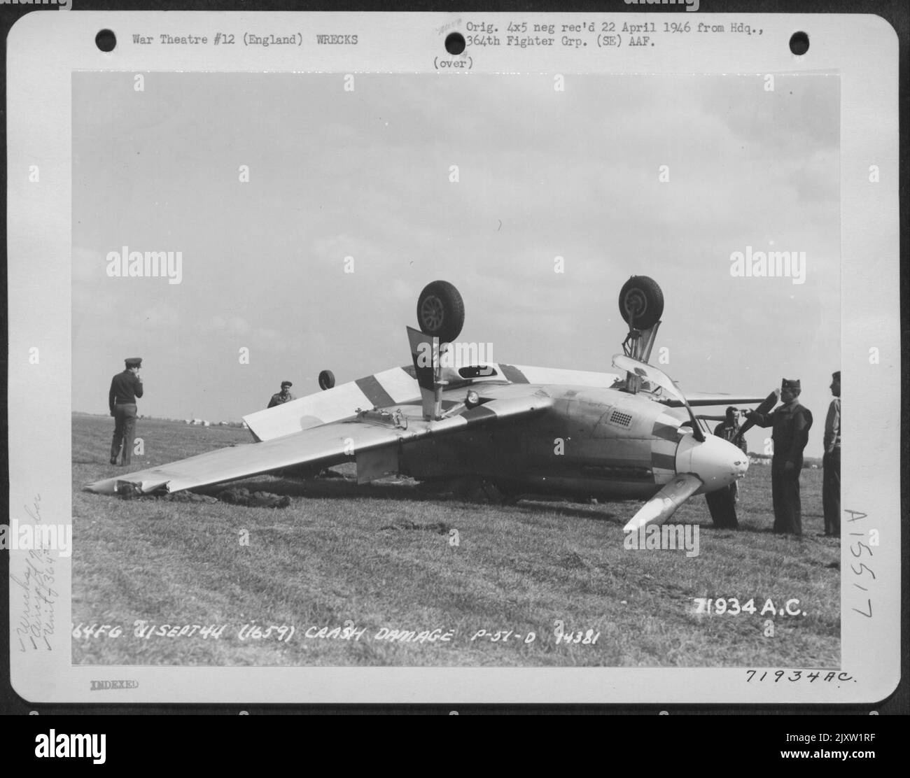 Wreckage Of The North American P51 (A/C 14381) Of The 364Th Fighter