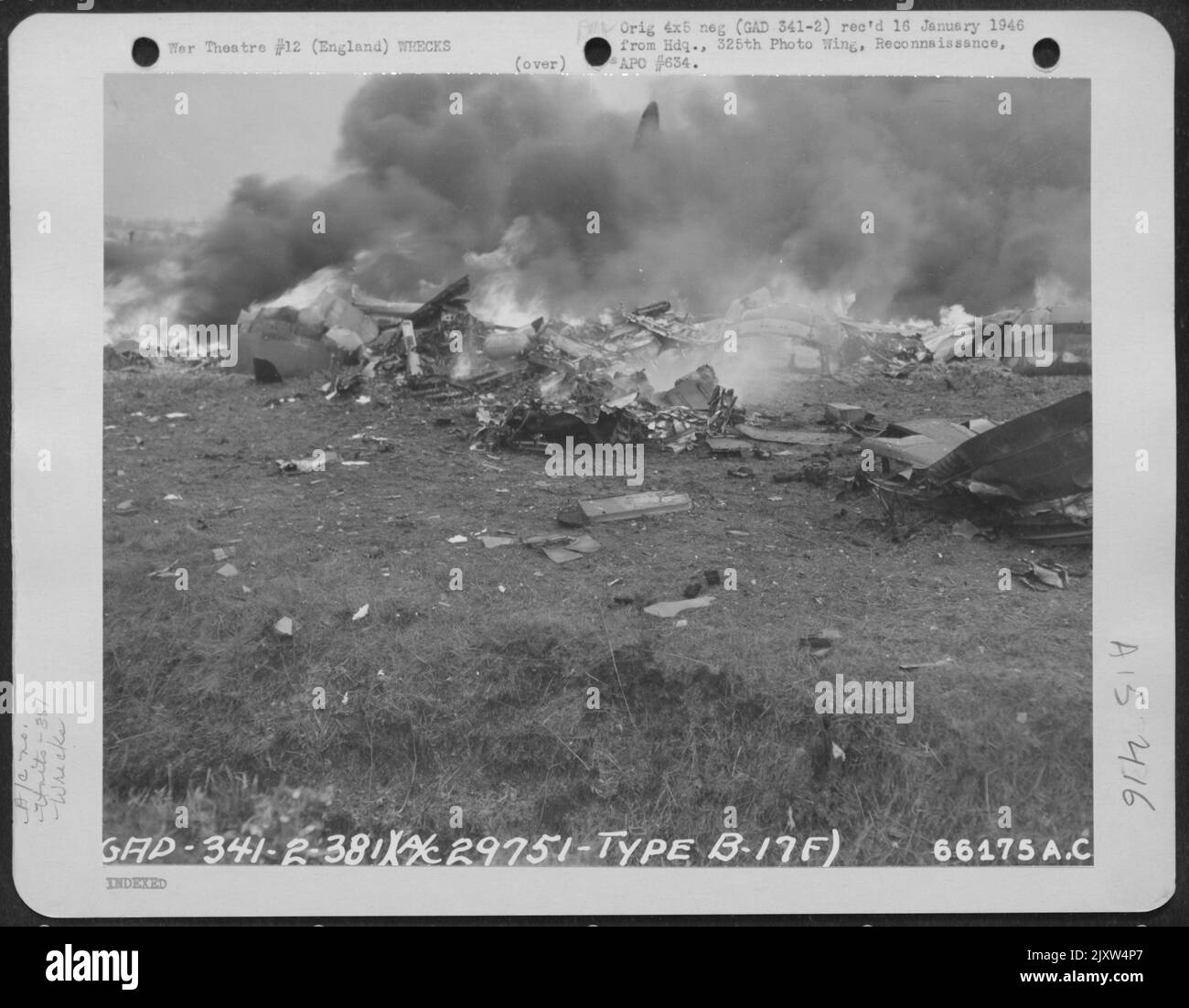 Wreckage Of A Boeing B-17 "Flying Fortress" (A/C No. 29751) Of The ...