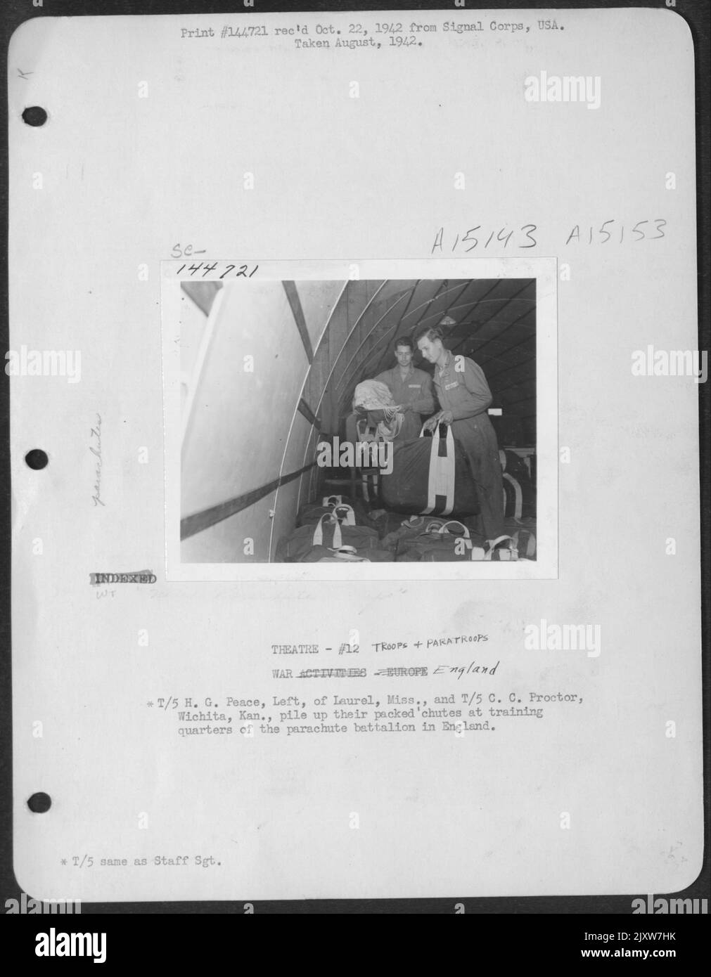 T/5 H.G. Peace, Left, Of Laurel, Miss., And T/5 C.C. Proctor, Wichita