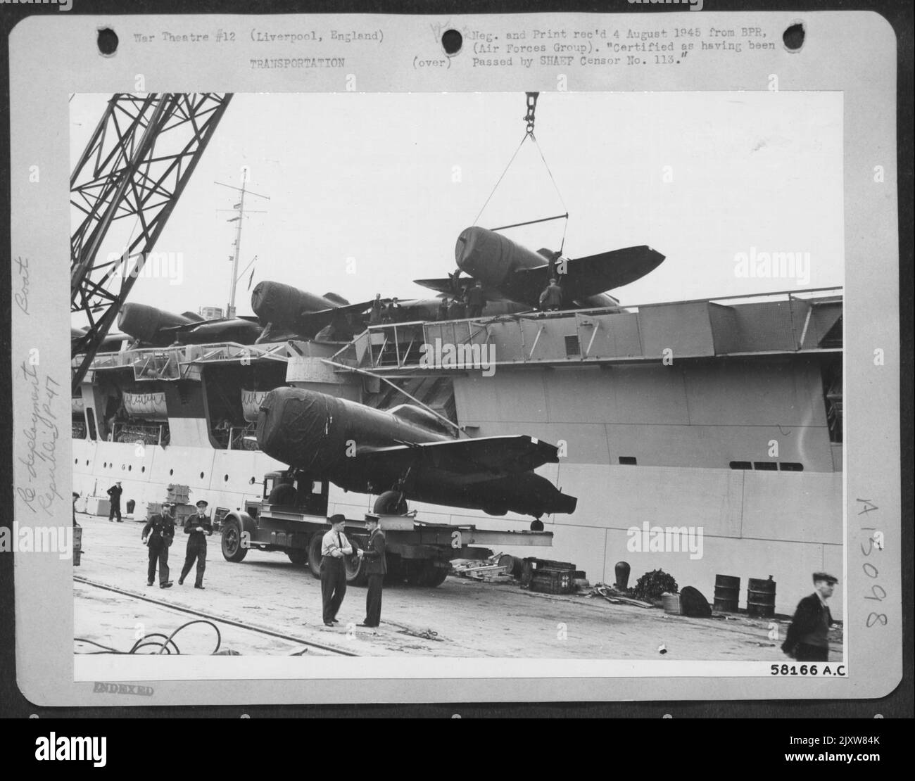ReDeployment Fighter Planes At The Liverpool Docks, Huge 60 Ton