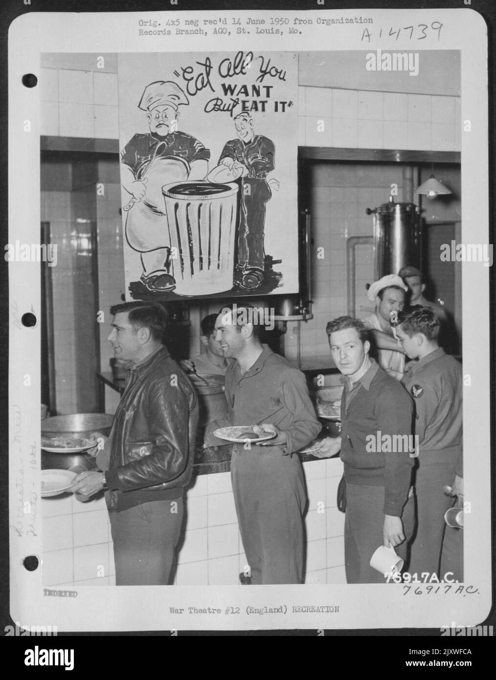 Men Of The 10Th Air Depot Group Have Their Plates Filled With Food In ...