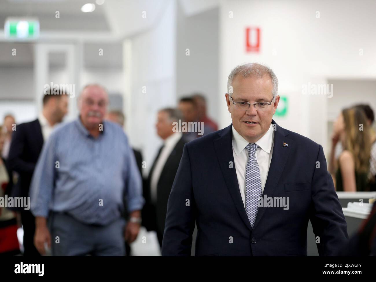 Entsch Australian Prime Minister Scott Morrison with Warren Entsch MP during a ...