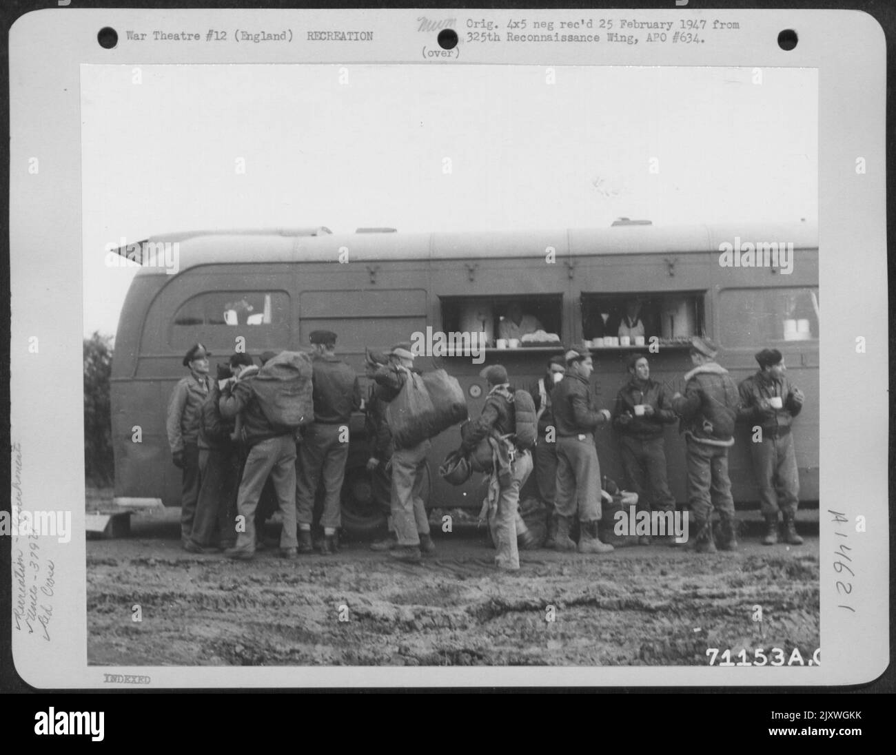 Men Of The 379Th Bomb Group Chat As They Drink Cups Of Steaming Coffee