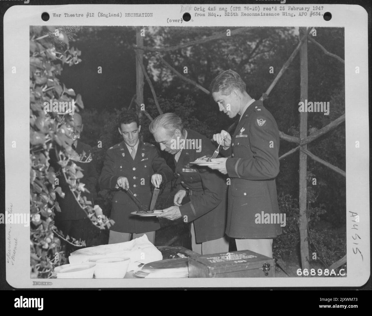An Unidentified Captain Serves Guests At A Party Given By General James