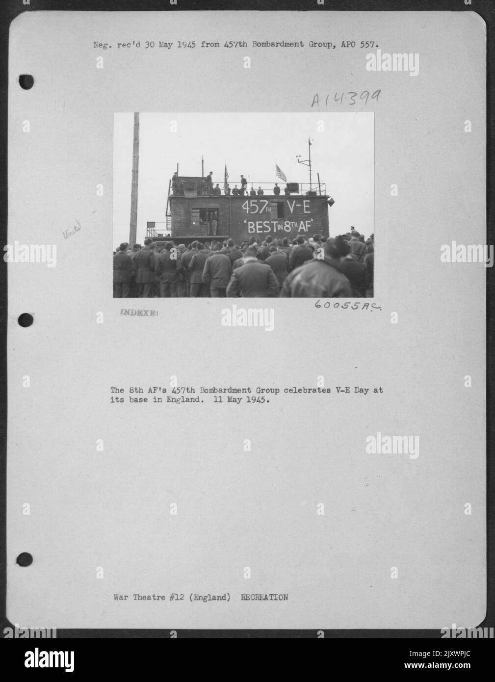 The 8Th Af'S 457Th Bombardment Group Celebrates VE Day At Its Base In