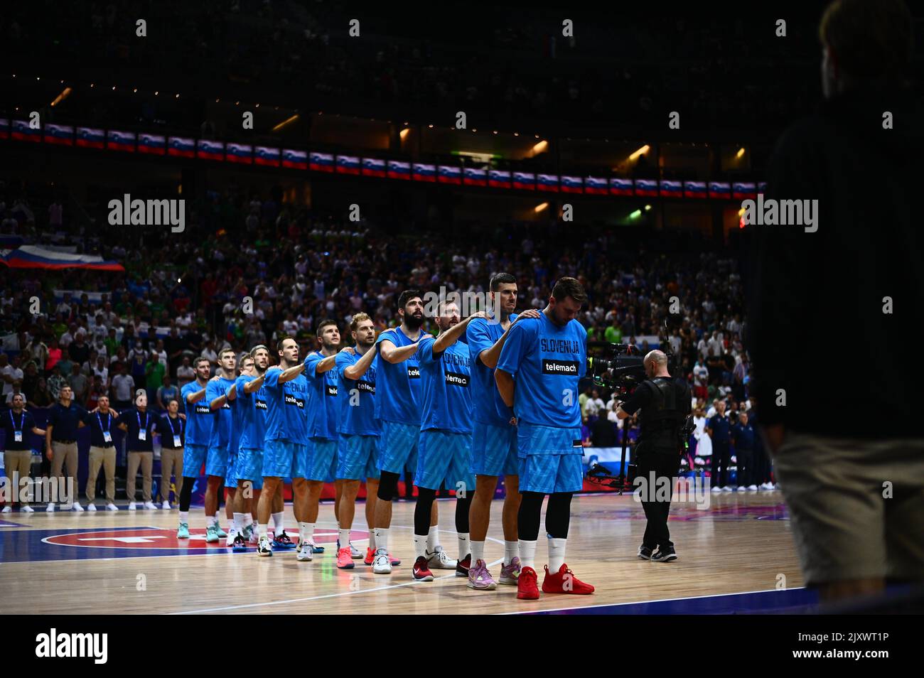 COLOGNE, GERMANY SEPTEMBER 7, 2022 Team Slovenia. The basketball