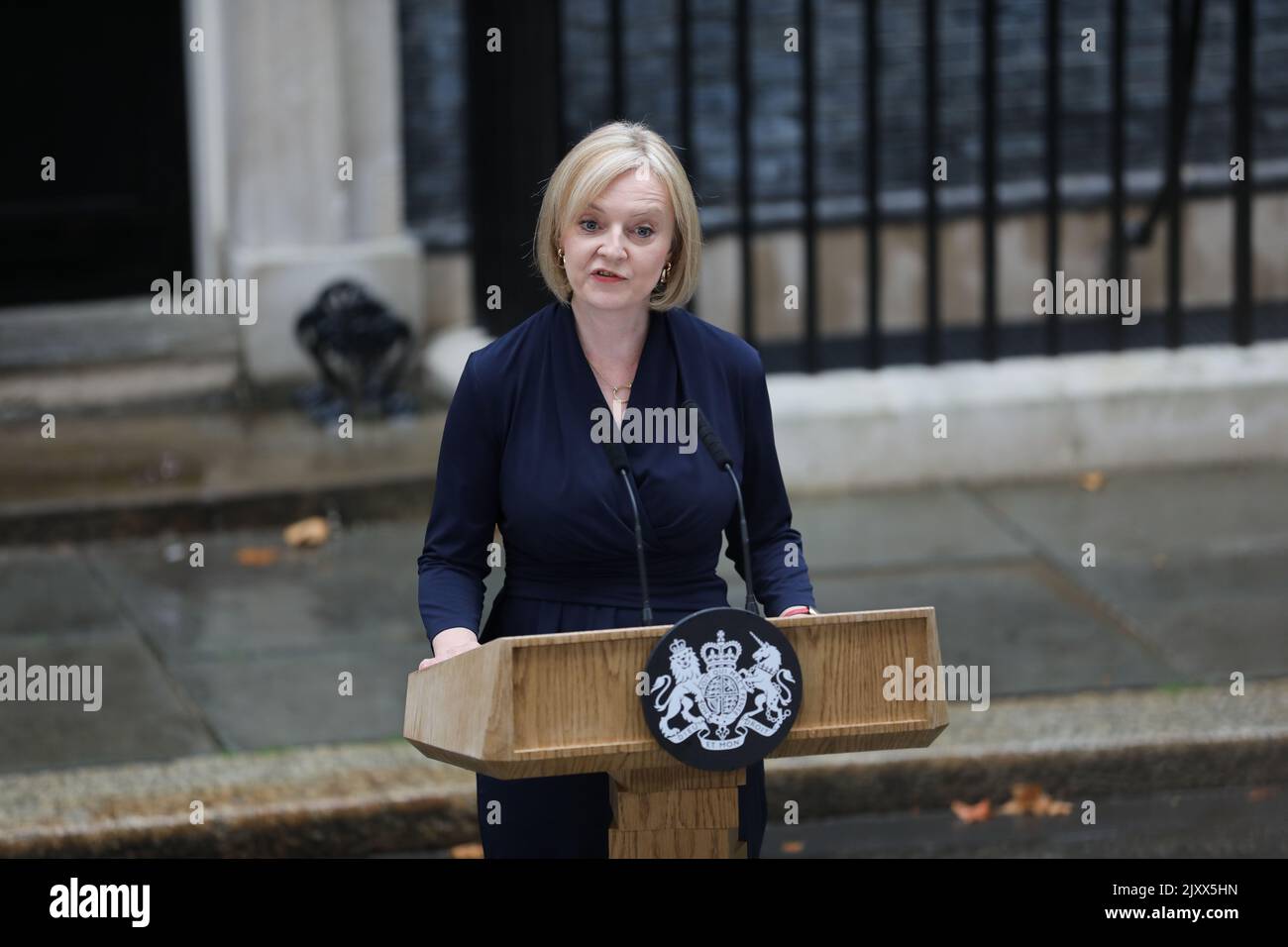 London, UK. 07th Sep, 2022. Liz Truss delivers her first speech as prime minister on 6th September 2022 in London. Credit: Isles Images/Alamy Live News Stock Photo