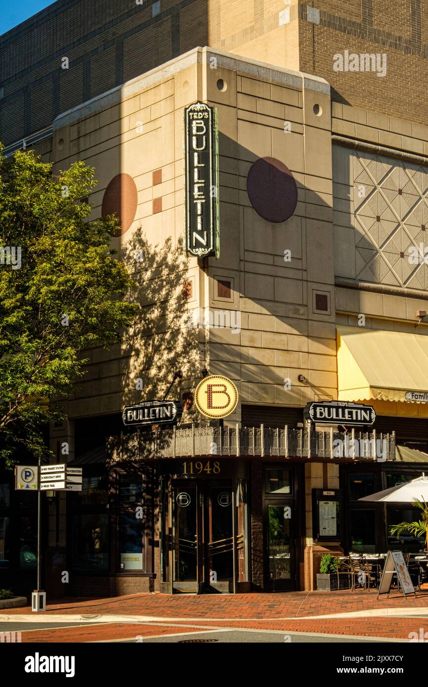 Teds Bulletin, 11948 Market Street, Reston, Virginia Stock Photo