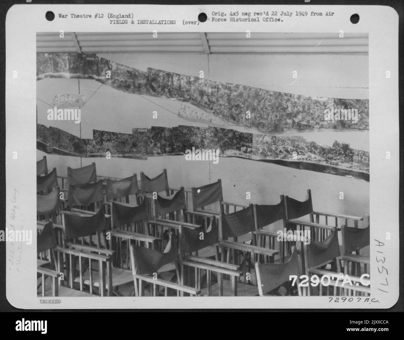 Briefing Room Of The 410Th Bomb Group At A 9Th Air Force Base In