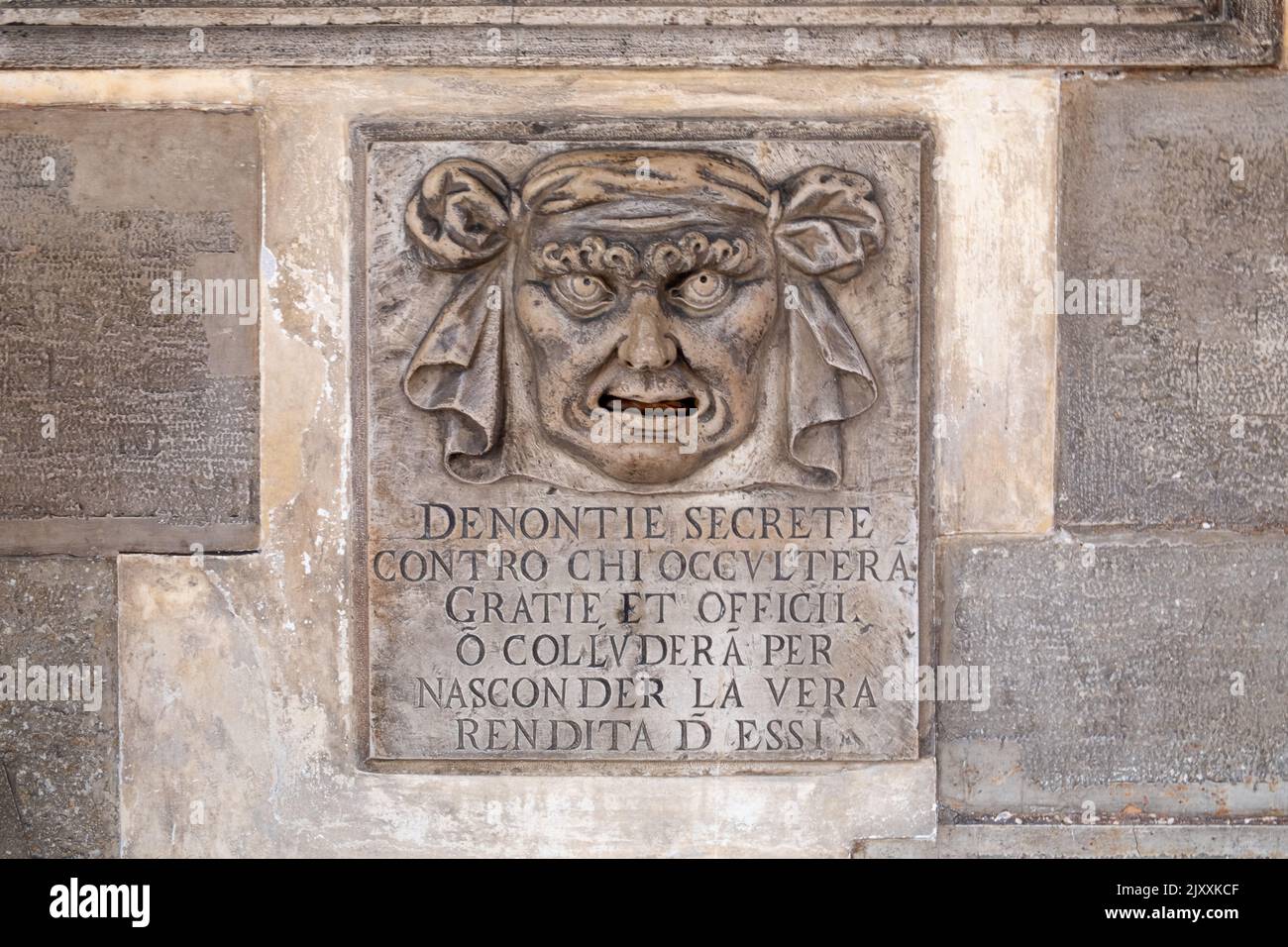 Citizens drop off for complaints or suggestions at the Doge's Palace in Venice Stock Photo