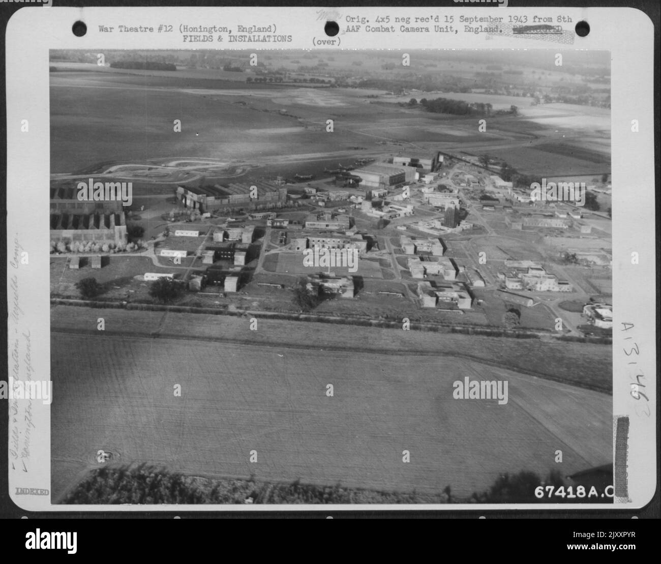 Aerial View Of 8Th Air Force Installations Near Honington, England