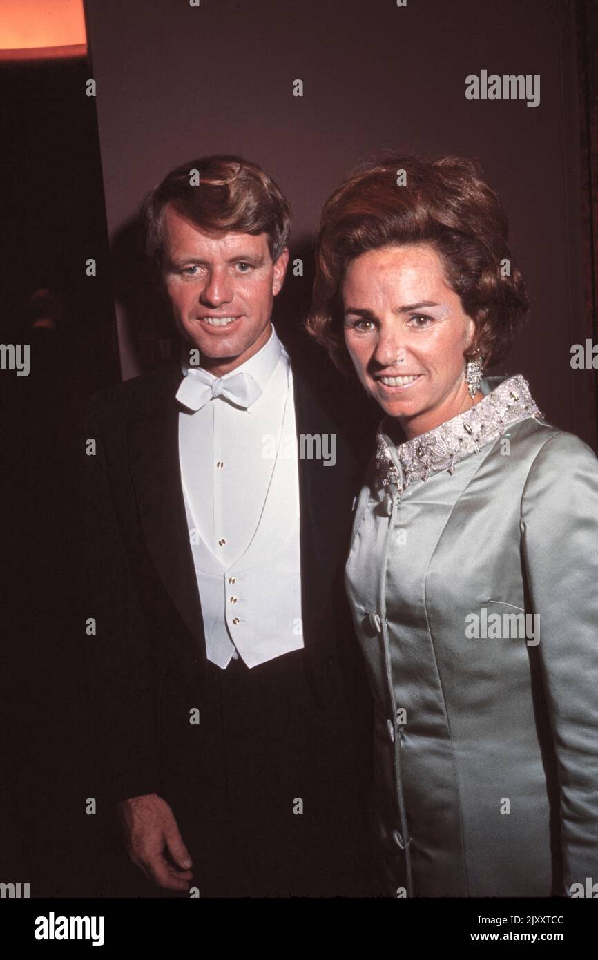 U.S. Senator Robert F. Kennedy, Ethel Kennedy, attending opening of