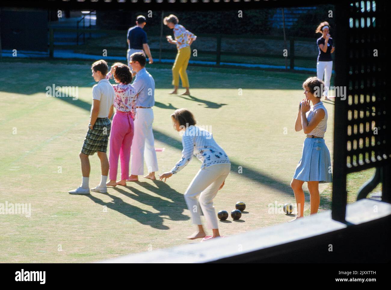 Lawn Bowling, Newport, Rhode Island, USA, Toni Frissell Collection, August 1962 Stock Photo