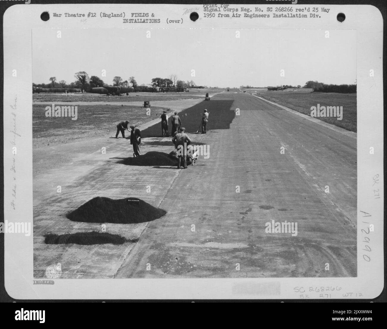 Tar Macadam Surfacing On Perimeter Track At Shipdham Airdrome, Shipdham