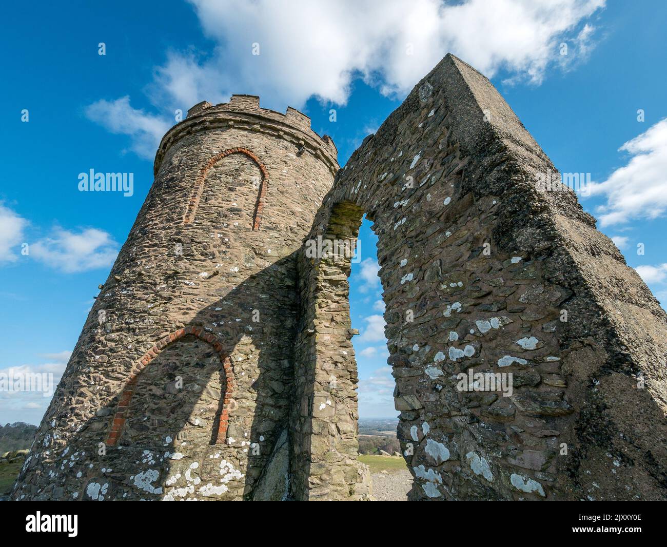 Old John folly against blue sky, Bradgate Park, Newtown Linford, Leicestershire, England, UK Stock Photo