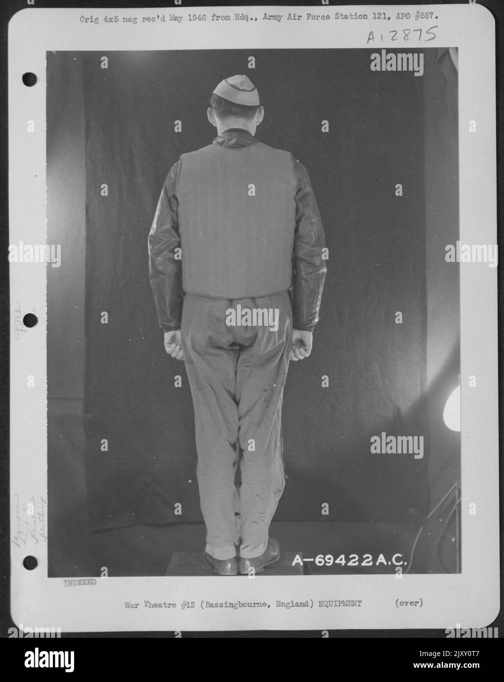 Captain Fisher Models The New Flak Suit Used By Men Of The 91St Bomb