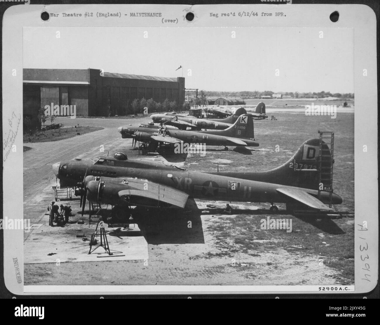 Overall shot from the control tower overlooking a section of 8th Air ...