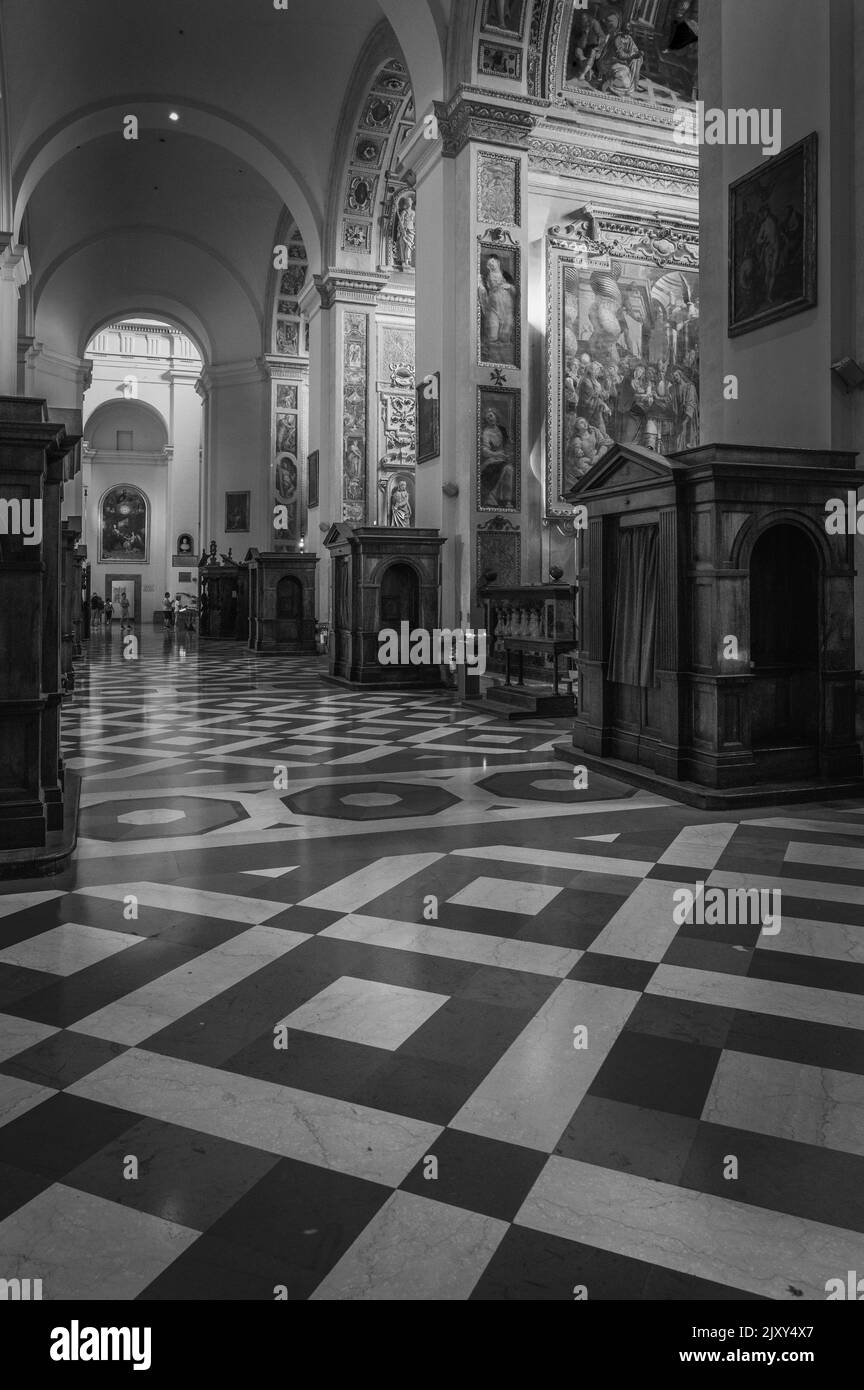 Santa Maria Degli Angeli On The Path Of San Francesco. Assisi. Black ...