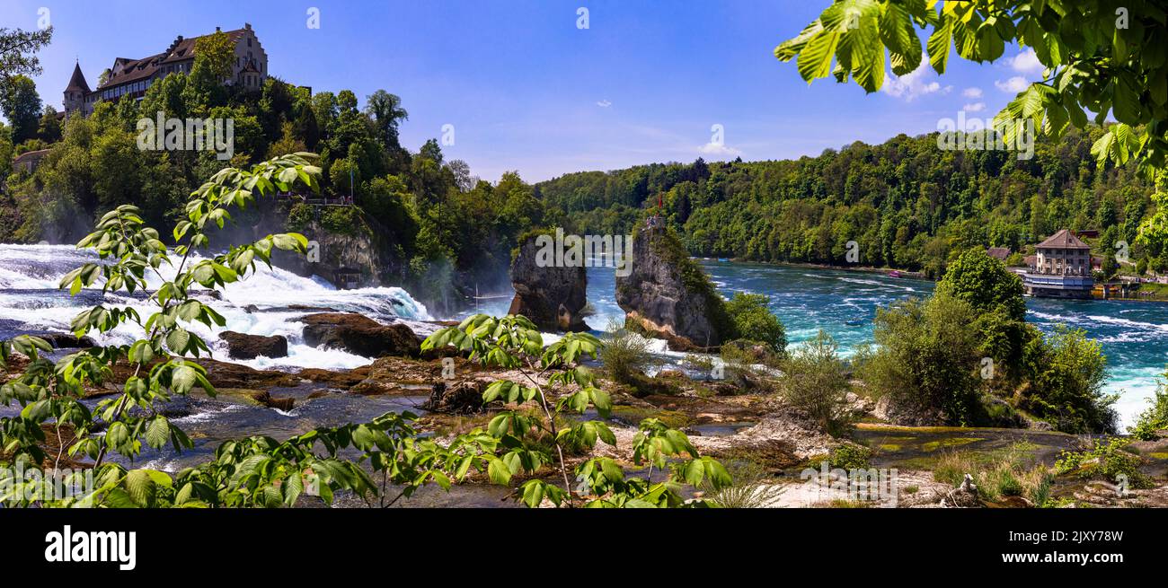 Rhine falls german rheinfall aerial hi-res stock photography and images ...