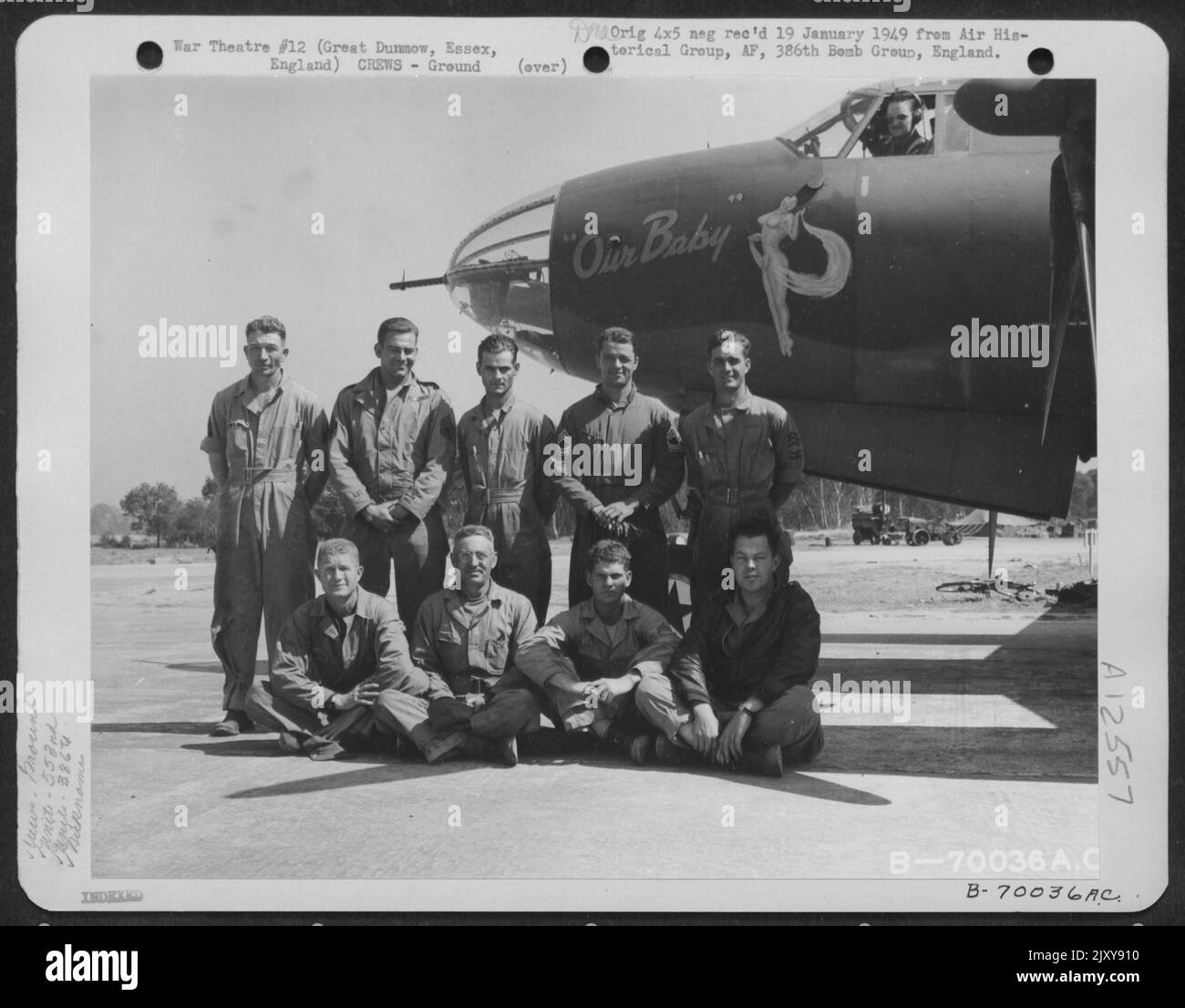 Ground Crew Of The Martin B-26 "Our Baby" Of The 553Rd Bomb Squadron ...