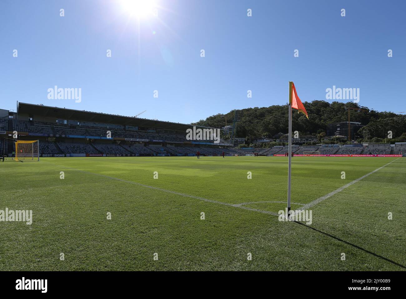 A general view of Central Coast Stadium looking west before the Round