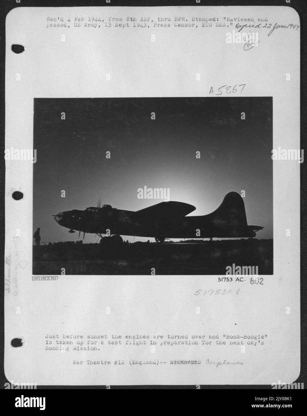 Just before sunset the engines are turned over and "BombBoogie" is