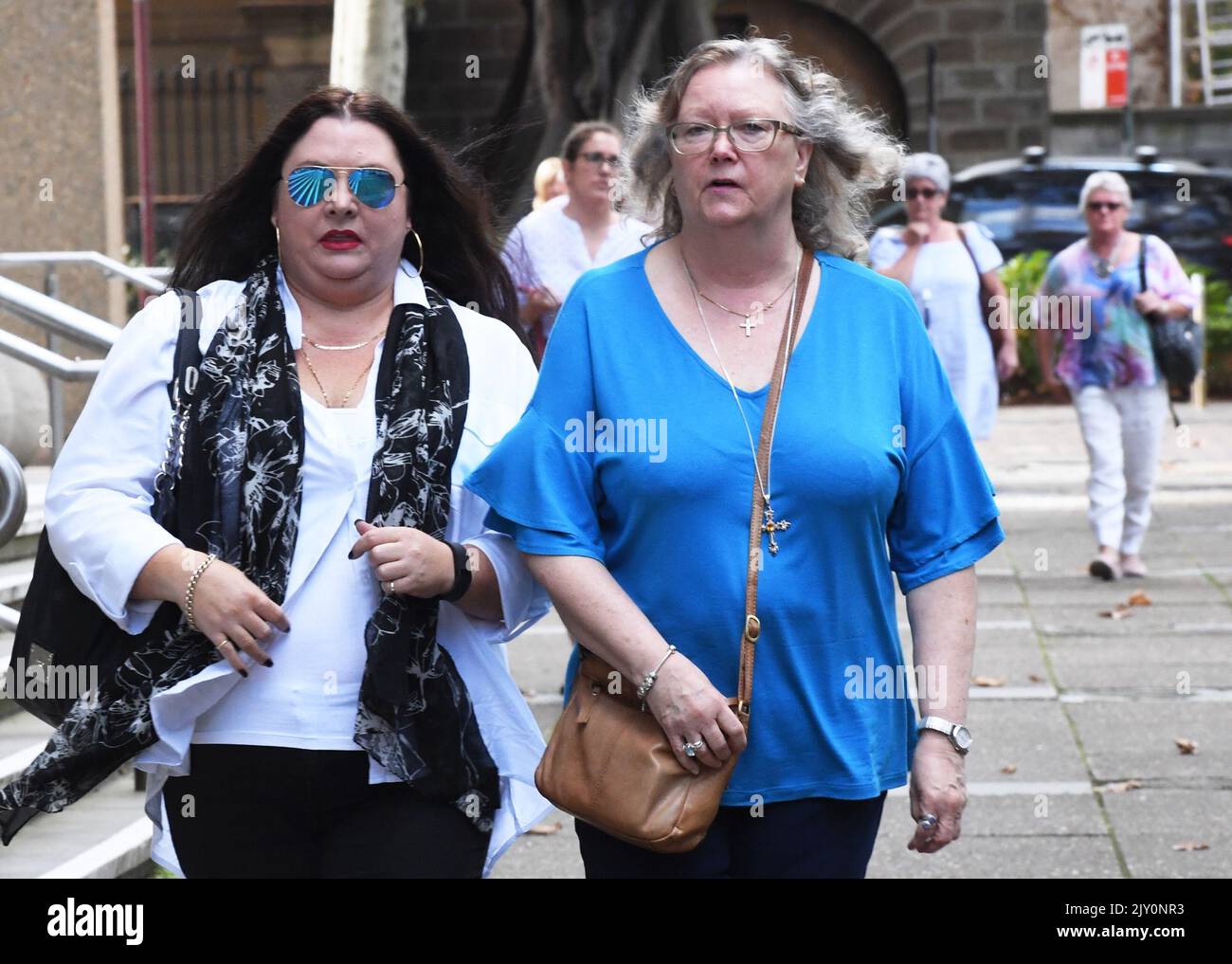 Berwyn Rees Raymond James' daughter Tracy James (left) and sister Marlaine Smith ...