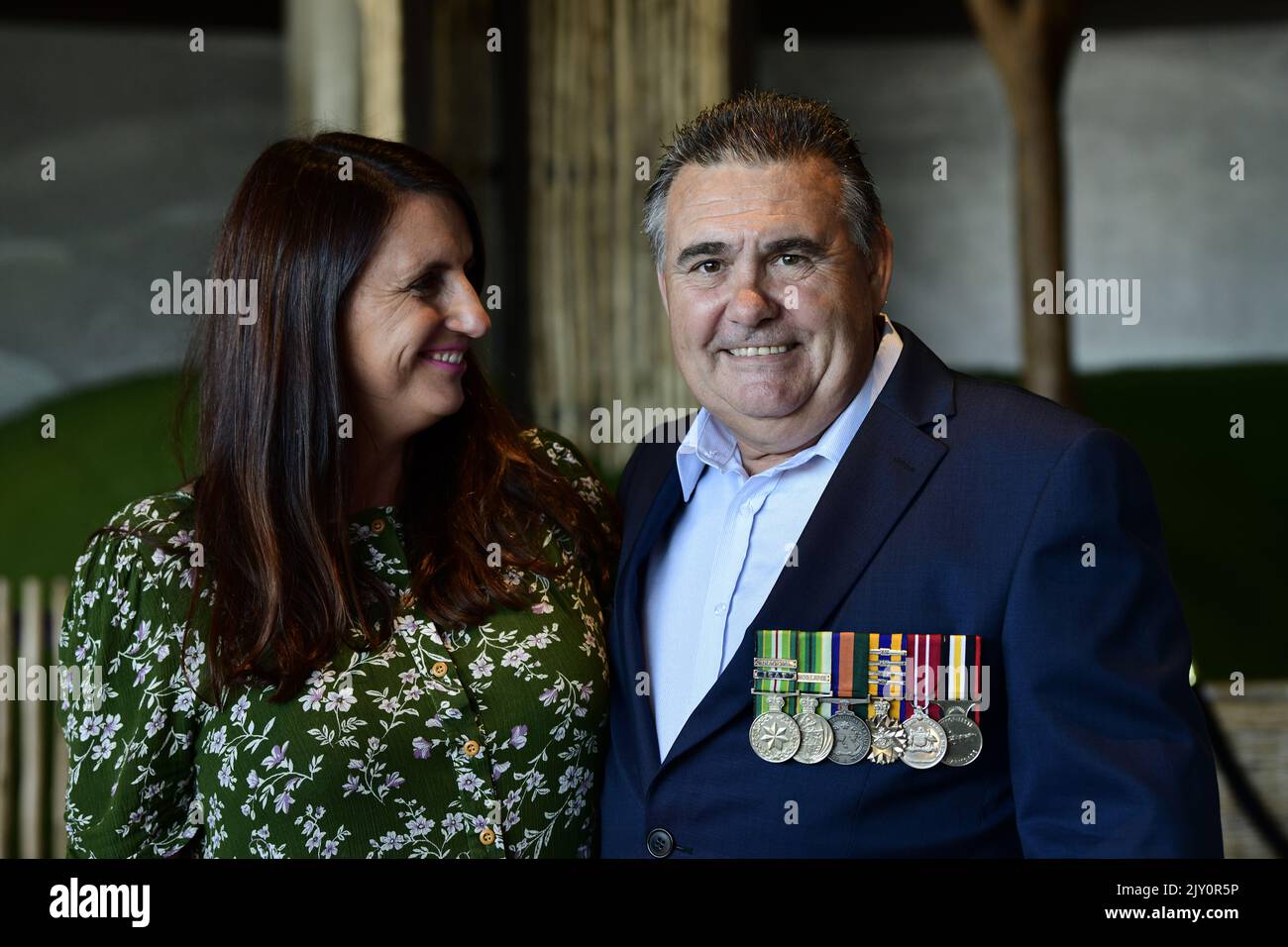 LCDR Bill Tannock (Navy) and his wife Leanne Tannock join the Anzac Day