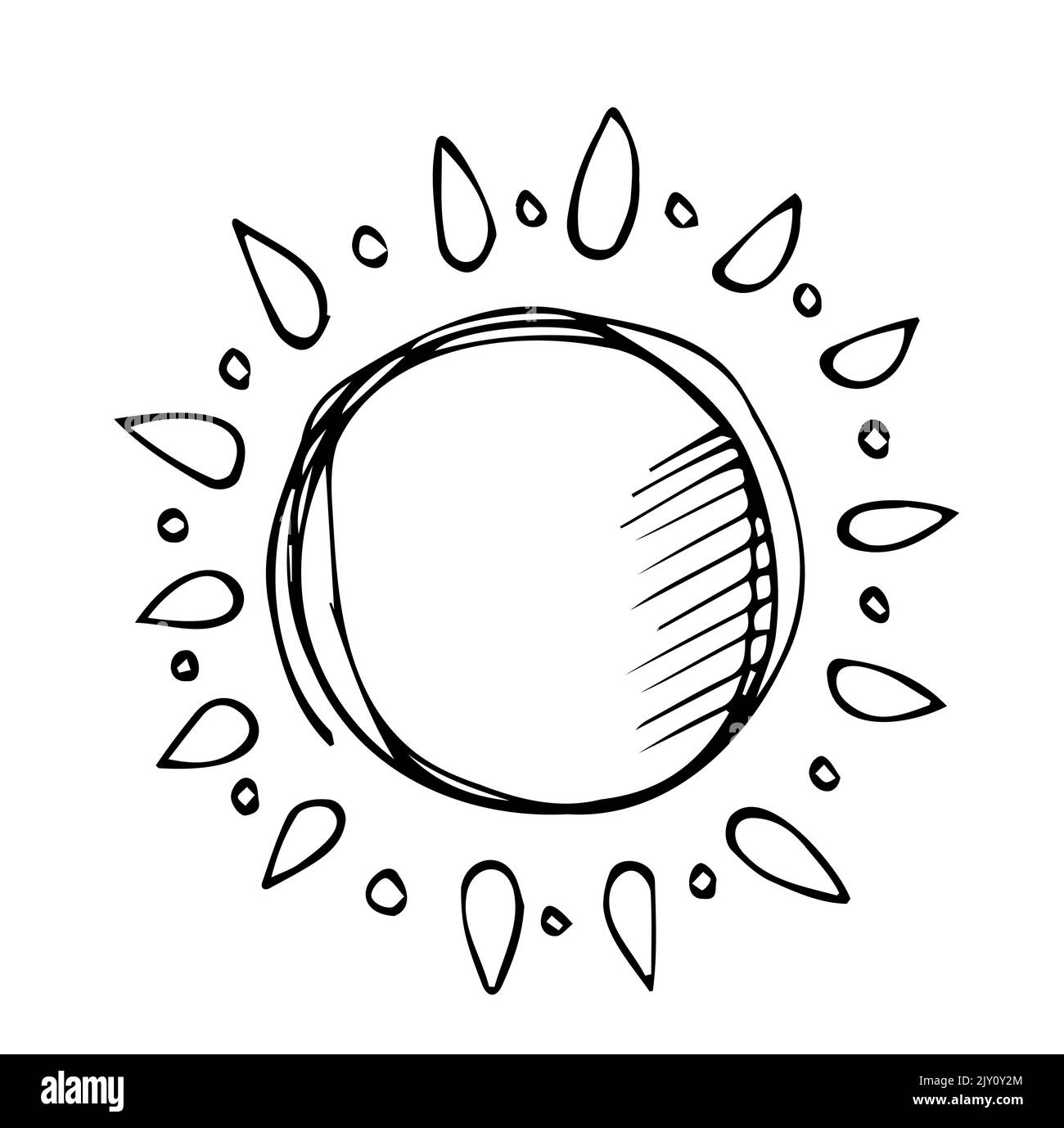 summer clipart black and white