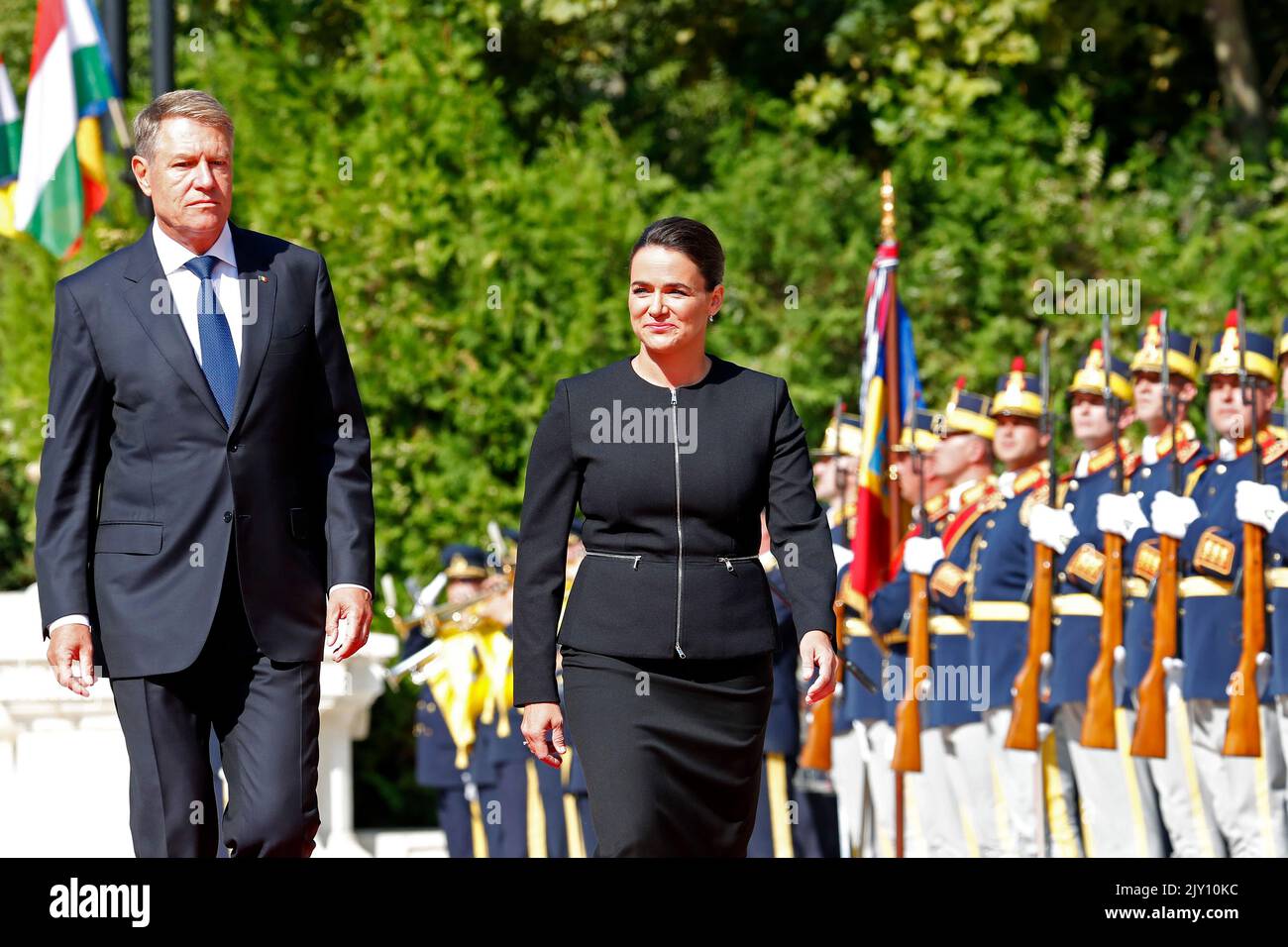 President Novak Bucharest, Romania. 7th Sep, 2022. Romanian President Klaus Iohannis (L ...