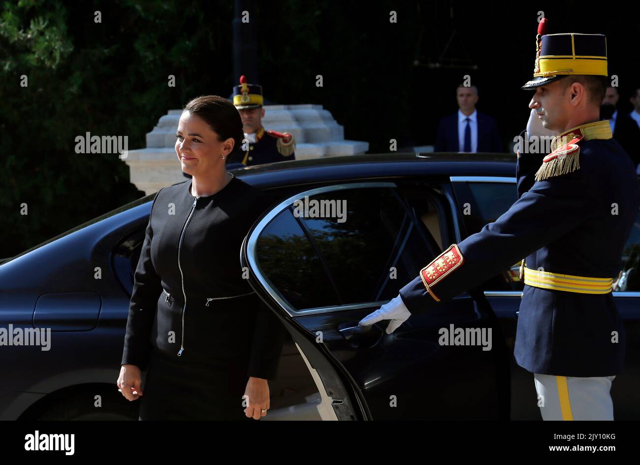 President Novak Bucharest, Romania. 7th Sep, 2022. Hungarian President Katalin Novak (L ...