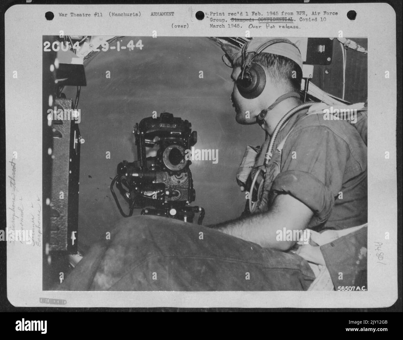 His automatic gunsight in "stowed" position ofllowing a recent 20th