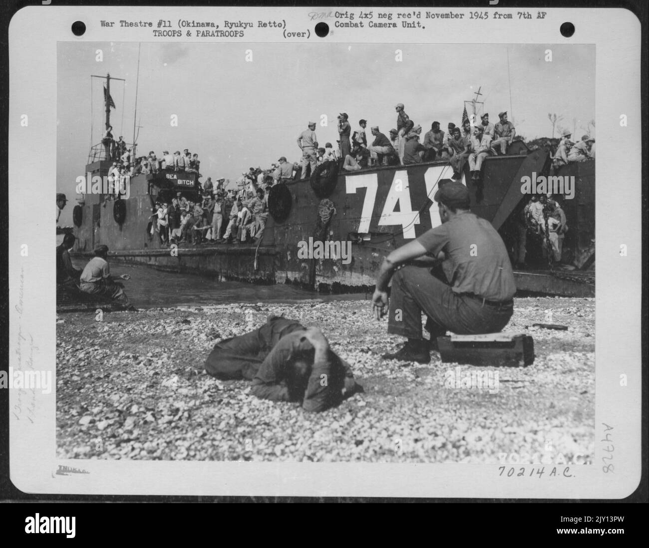 A Large Group Of The Nine Hundred 7Th Air Force Men Bound For The 