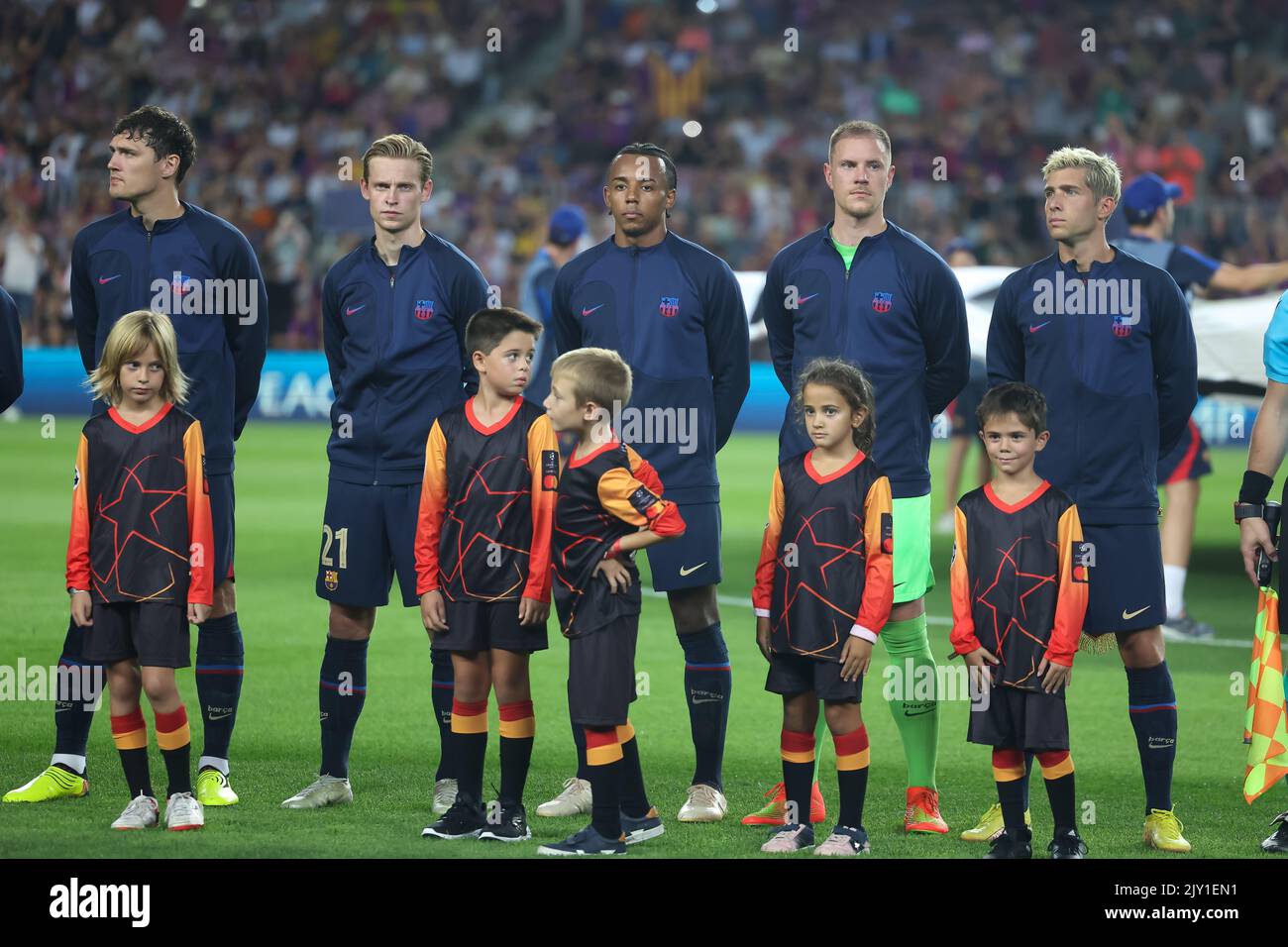 Barcelona, Spain. 07th Sep, 2022. Ferran Torres of FC Barcelona celebrate a goal during the UEFA Champions League match between FC Barcelona and Viktoria Plzen at Camp Nou in Barcelona, Spain. Credit: DAX Images/Alamy Live News Stock Photo