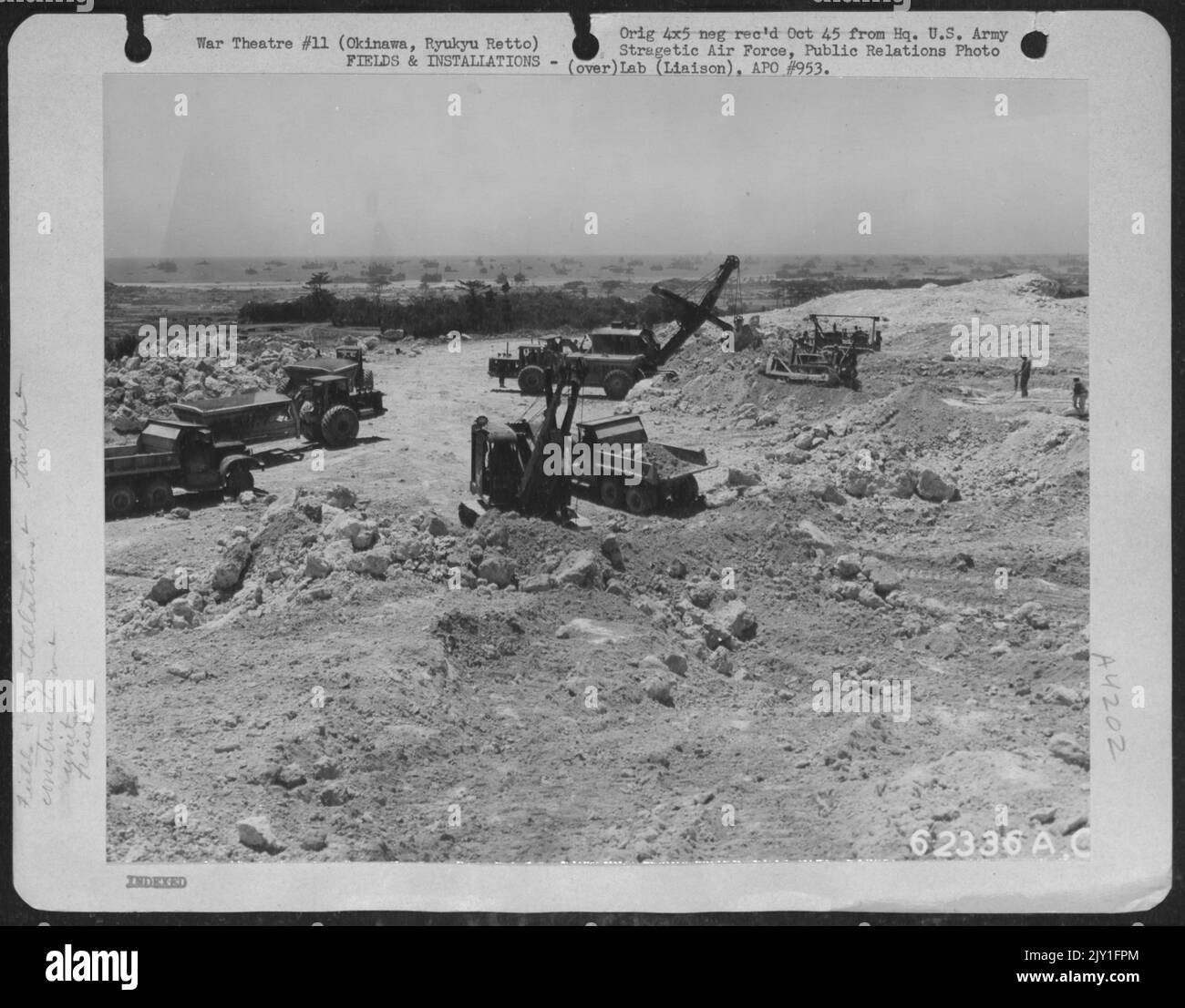 Construction Of Kadena Airfield, Okinawa, Ryukyu Retto, By 1878Th ...