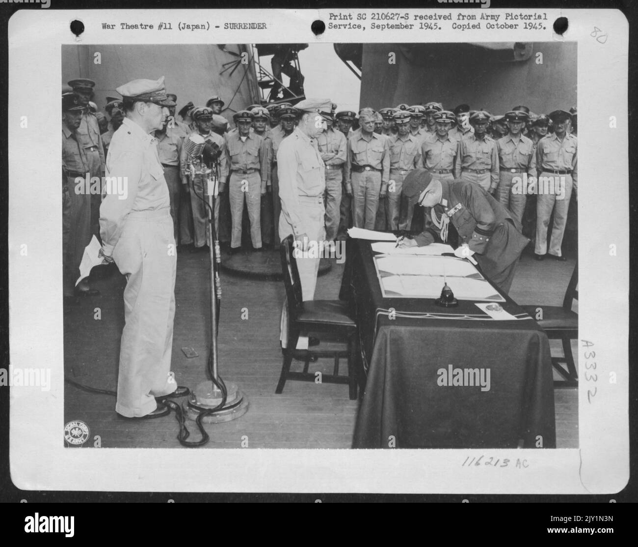 General Yoshira Umeza Signs On Behalf Of The Japaneseanese Imperial 