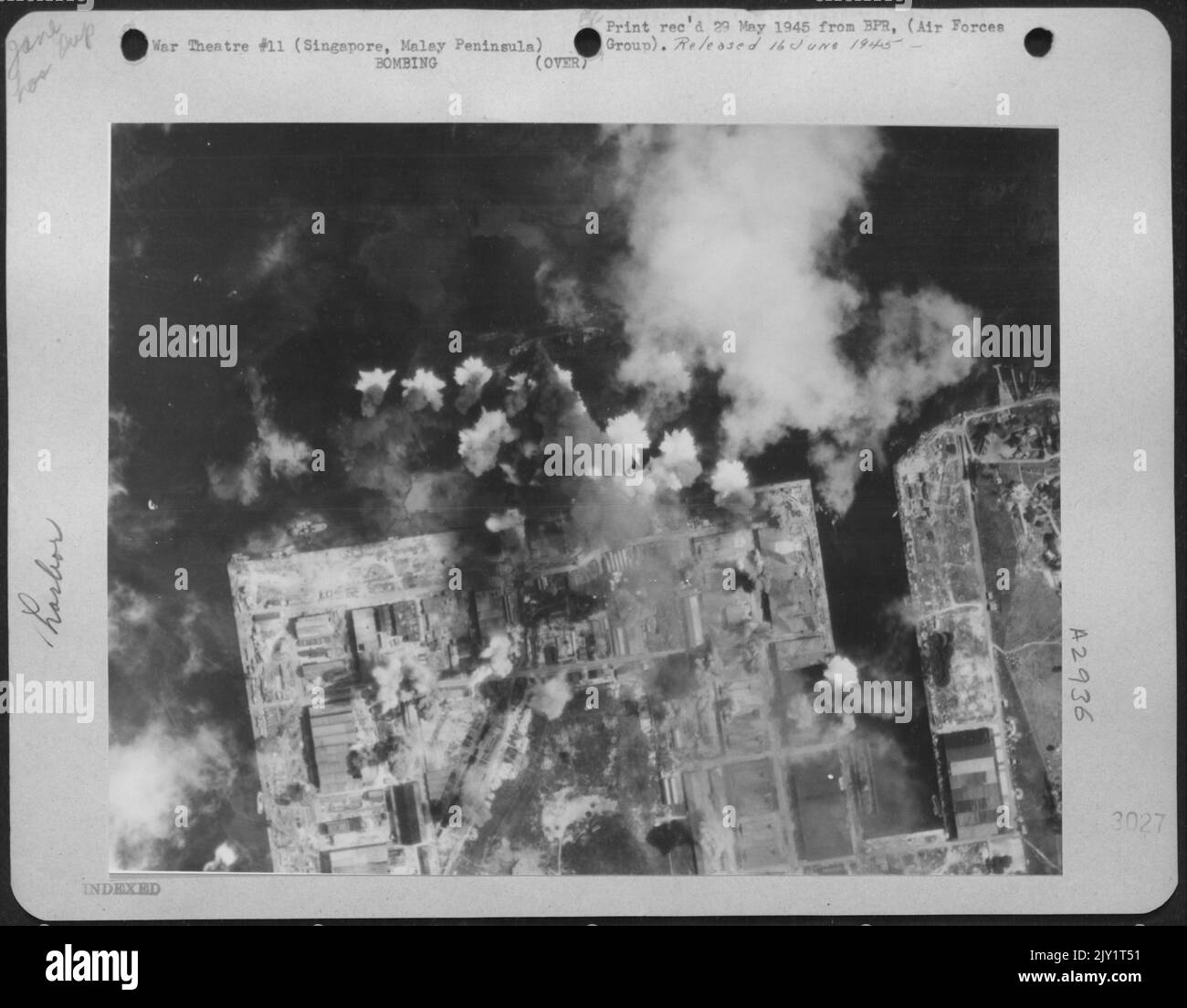 Shells Form A B-29 Superfortress Formation Burst On Vital Installations ...